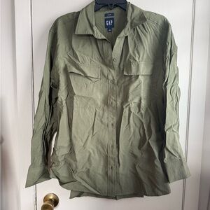 GAP Sage Green Long Sleeve Shirt